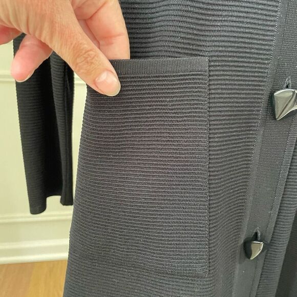 Exclusively Misook Cardigan Blazer Tunic Dress Black XS ￼ - Picture 4 of 12